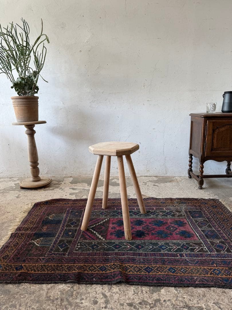 ビンテージ　スツール　サイドテーブル ベッドサイドテーブル　　剥離