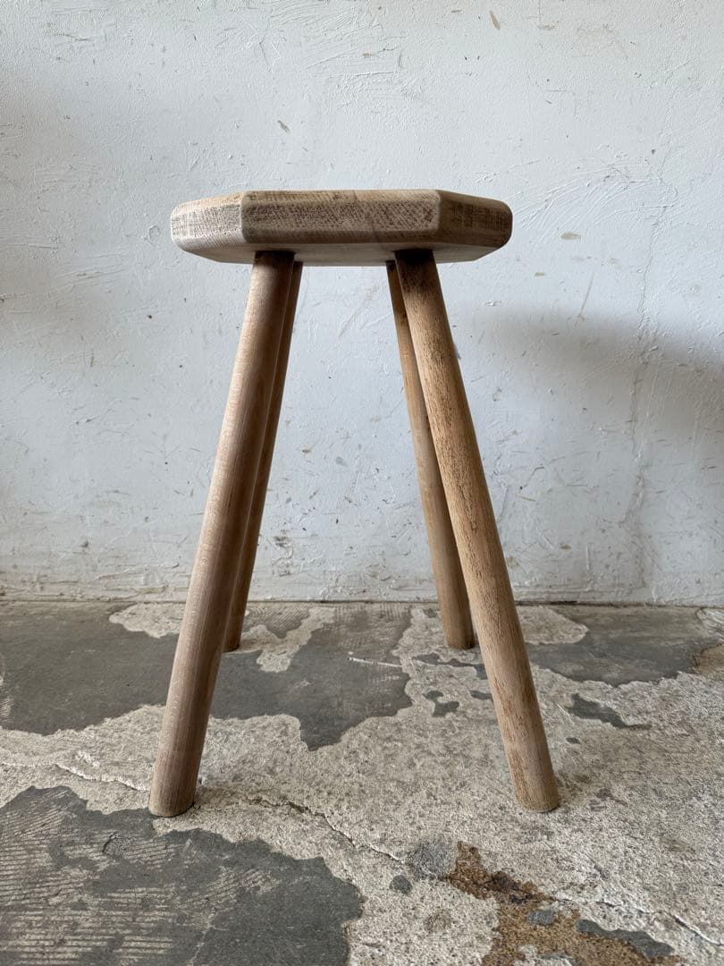 ビンテージ　スツール　サイドテーブル ベッドサイドテーブル　　剥離