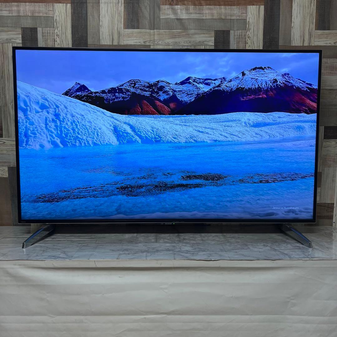 即日受渡❣️全国送料込シャープ60型4K液晶テレビ高精細大画面外付けHDD録画可能