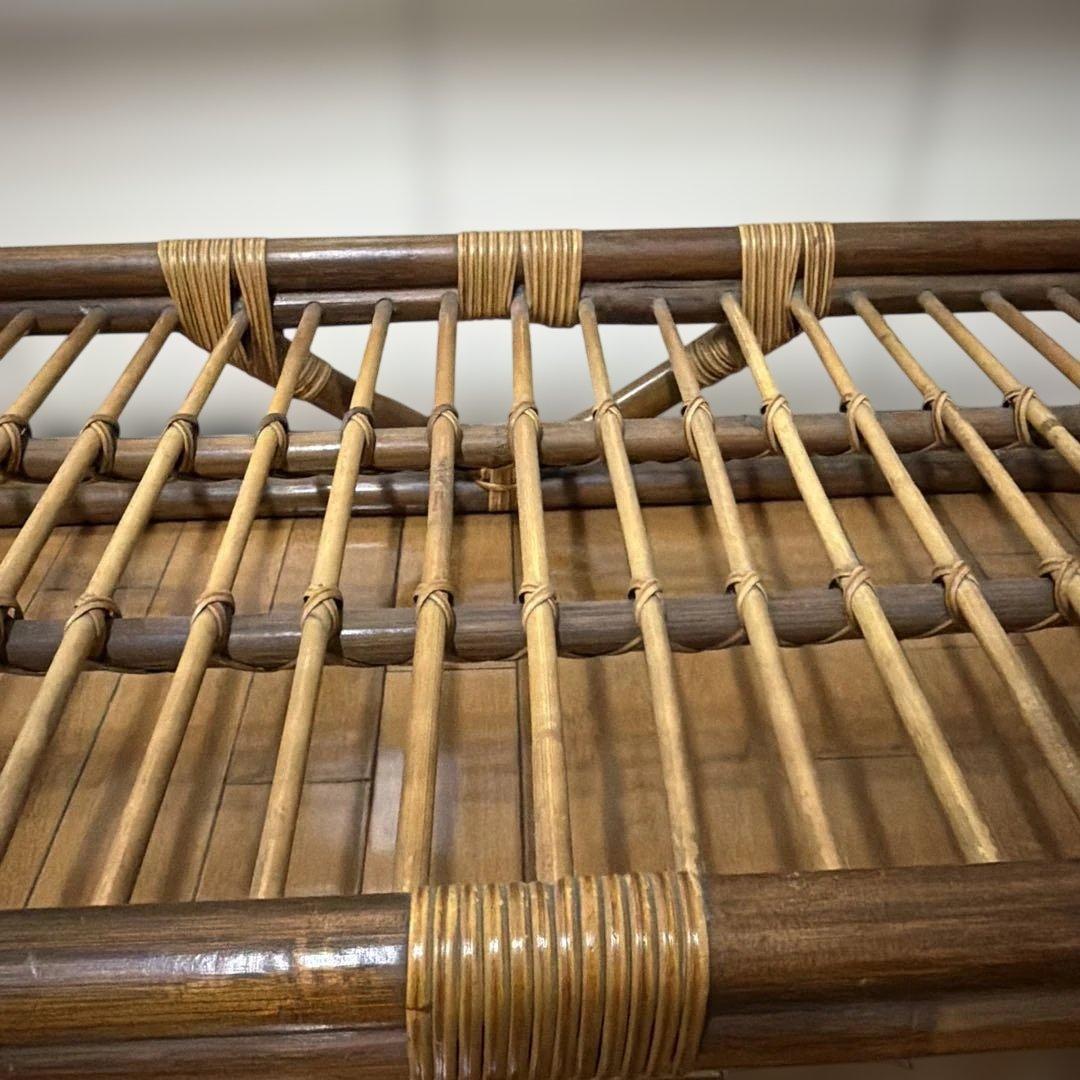 ヴィンテージラタンガラステーブル