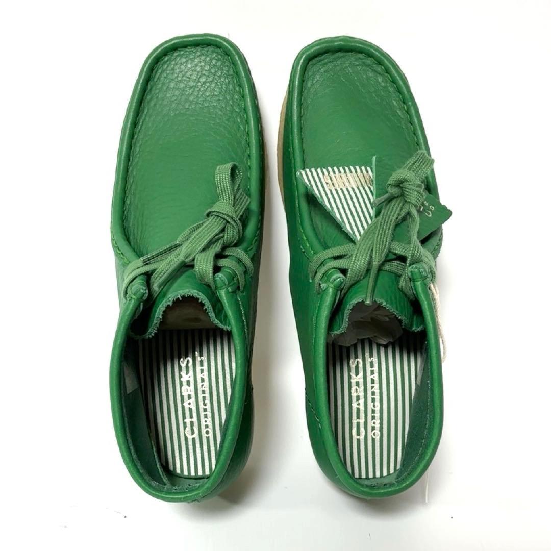 クラークス オリジナルス ワラビー ブーツ カクタスグリーン レザー 23.5