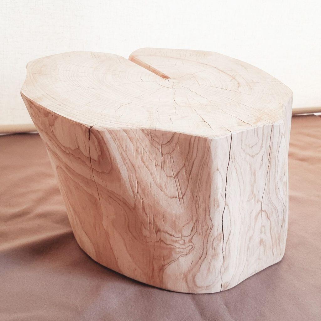 天然アロマ 東濃ひのき 切株スツール・テーブル・無垢無塗装・オーガニック