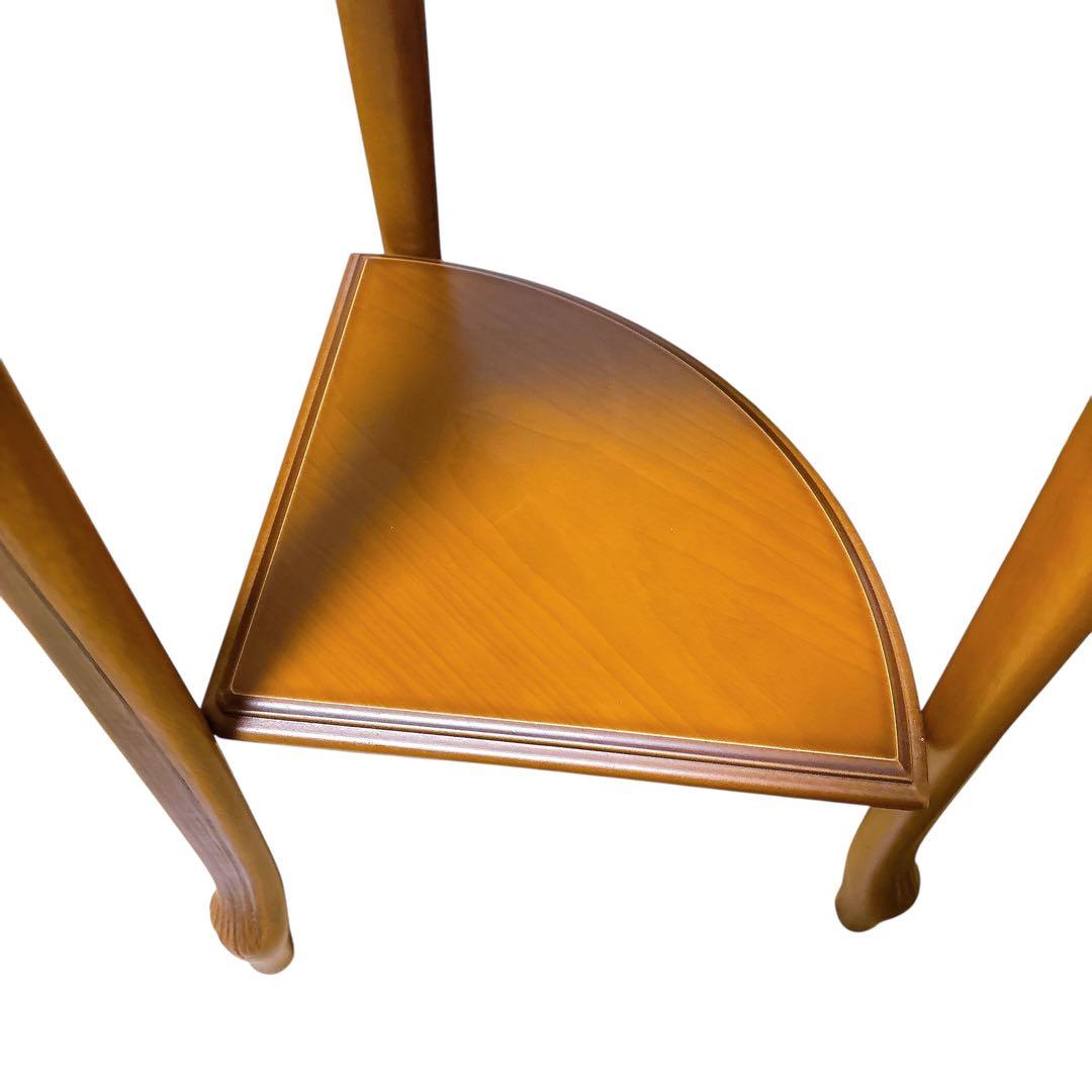 イタリア製 大理石　花台　猫足コンソールテーブル　コーナー用