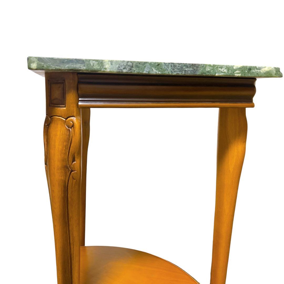 イタリア製 大理石　花台　猫足コンソールテーブル　コーナー用