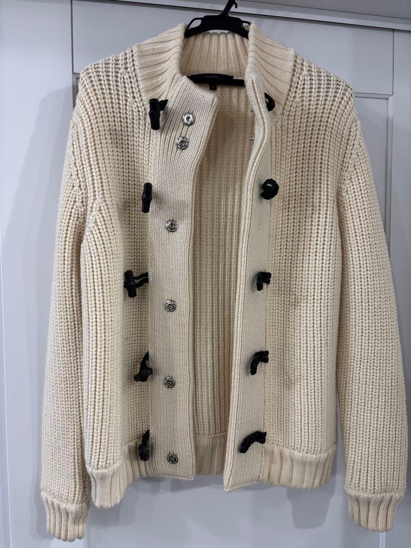 GUCCI グッチ 厚手ニット ダッフルカーディガン S