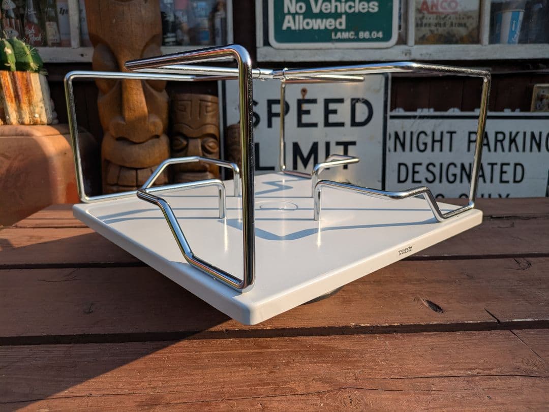 【未使用品】インダストリアル　　卓上回転帳簿立　ブックスタンド　本棚　スチール製