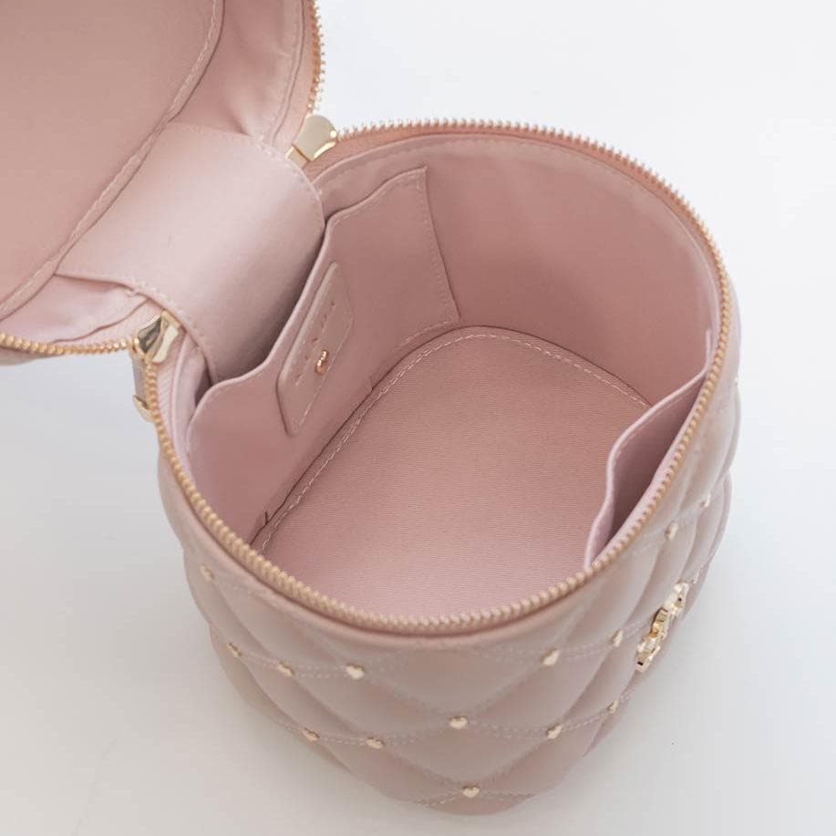 RANDA ランダ ハートスタッズ 2WAY キルティングバニティバッグ ピンク