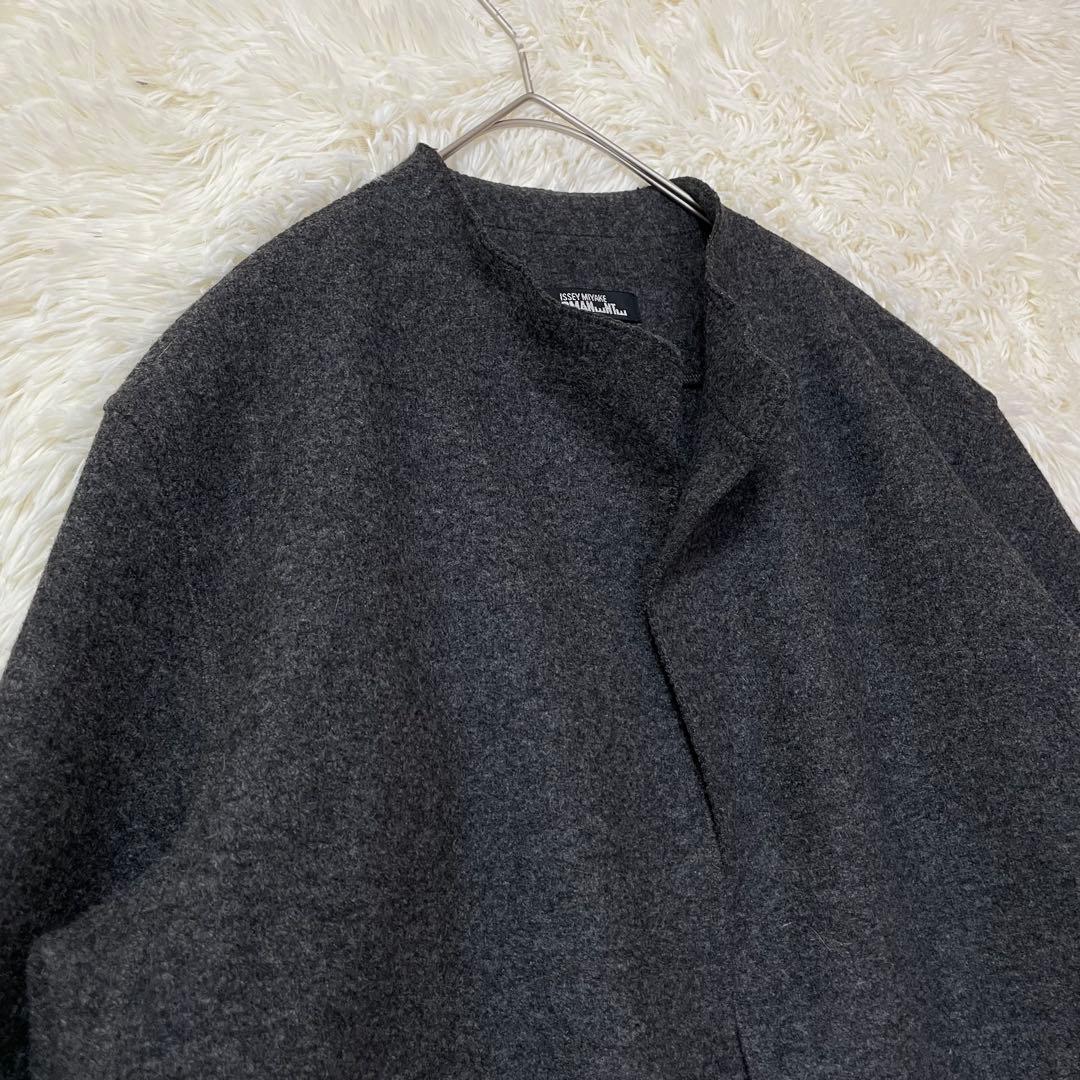 ISSEY MIYAKE PWRMANWNTW グレー ジャケット ウールM