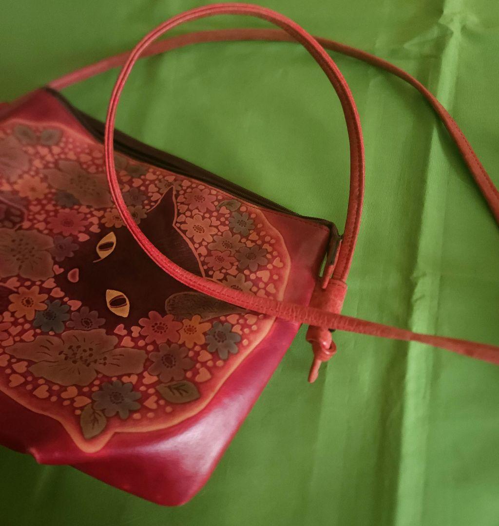 未使用保管品CATWALK OIKAWA猫×花柄 日本製 ショルダーバッグ