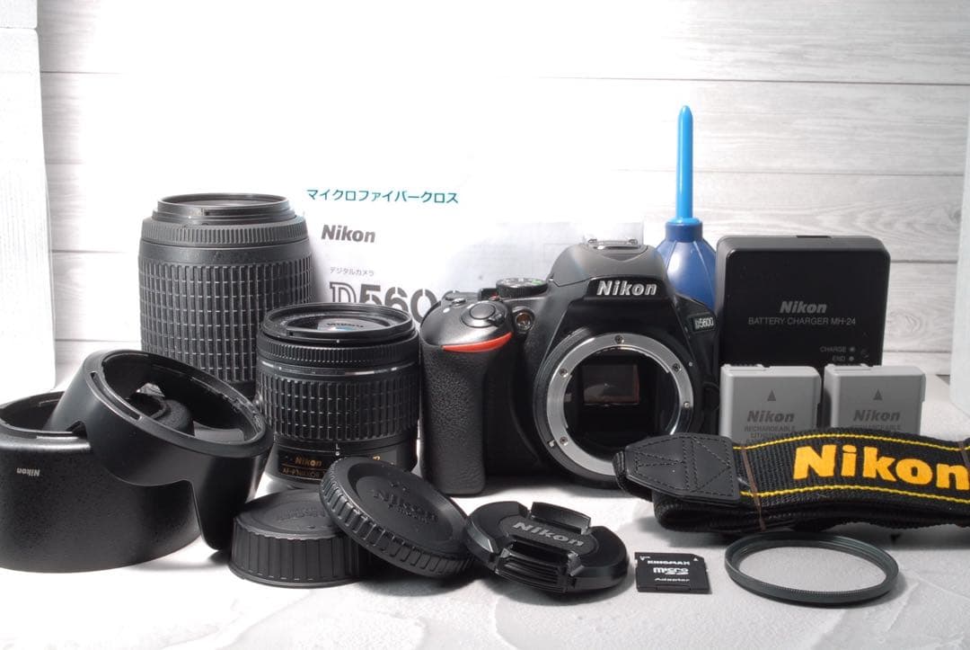 美品Nikon D5600 ダブルレンズ Wi-Fi・Bluetooth機能搭載