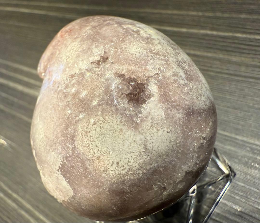 ピンクアメジスト 卵 ② 台座付き エッグ クラスター ドーム 桜瑪瑙 天然石