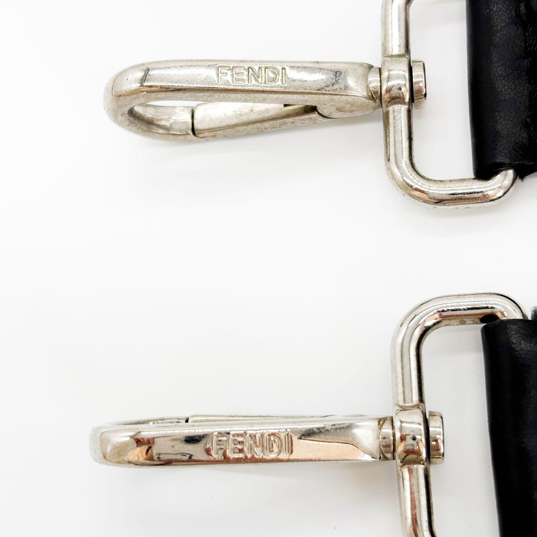 ♡美品♡ フェンディ ラバーロゴ ショルダーストラップ ブラック