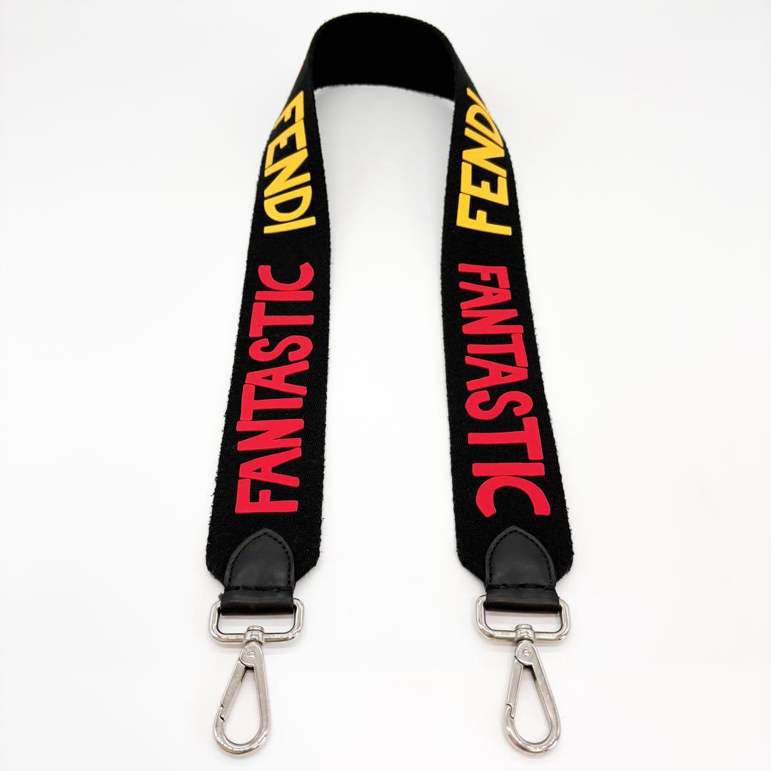 ♡美品♡ フェンディ ラバーロゴ ショルダーストラップ ブラック