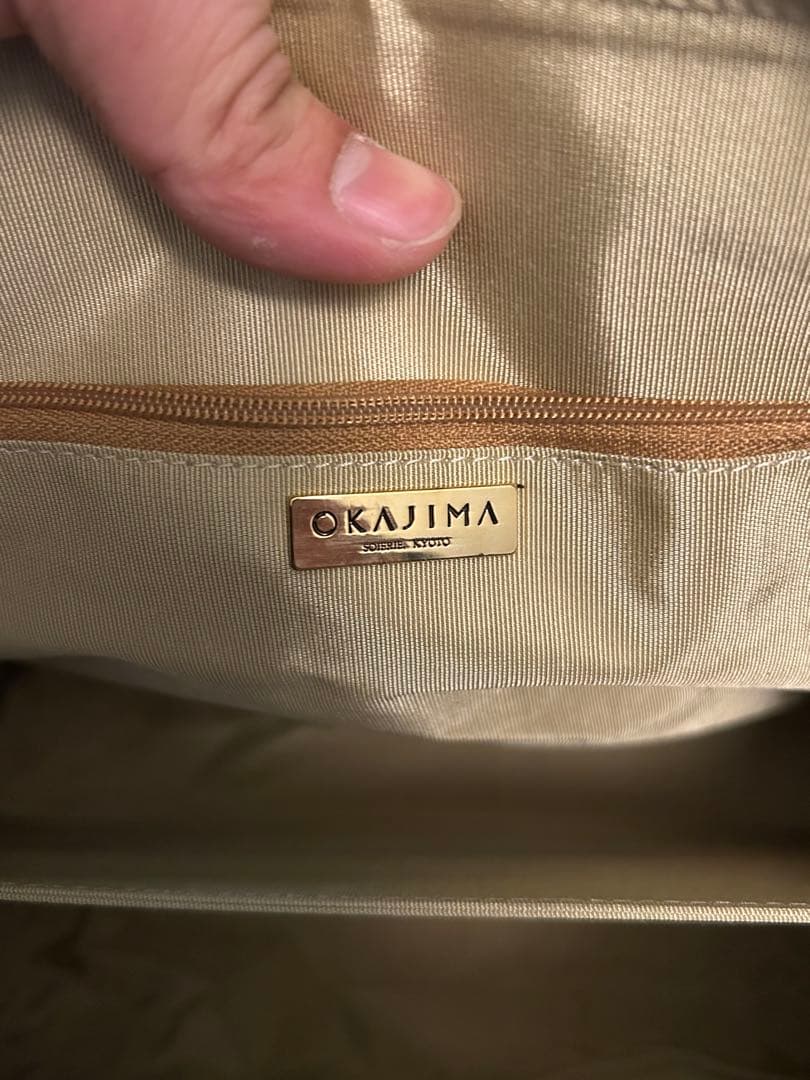 和装バッグ 美品 逸品 OKAJIMA 共箱付　象 花唐草 金彩 正絹 和装小物