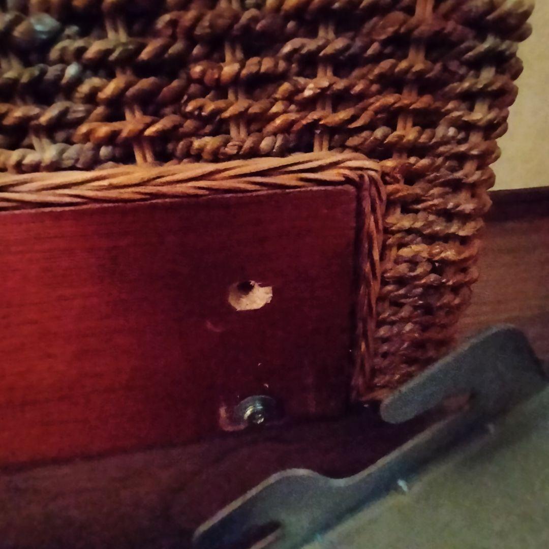 【フレンチ茶】クイーンサイズ　ベットフレーム ＆ マットレス　カバーあり