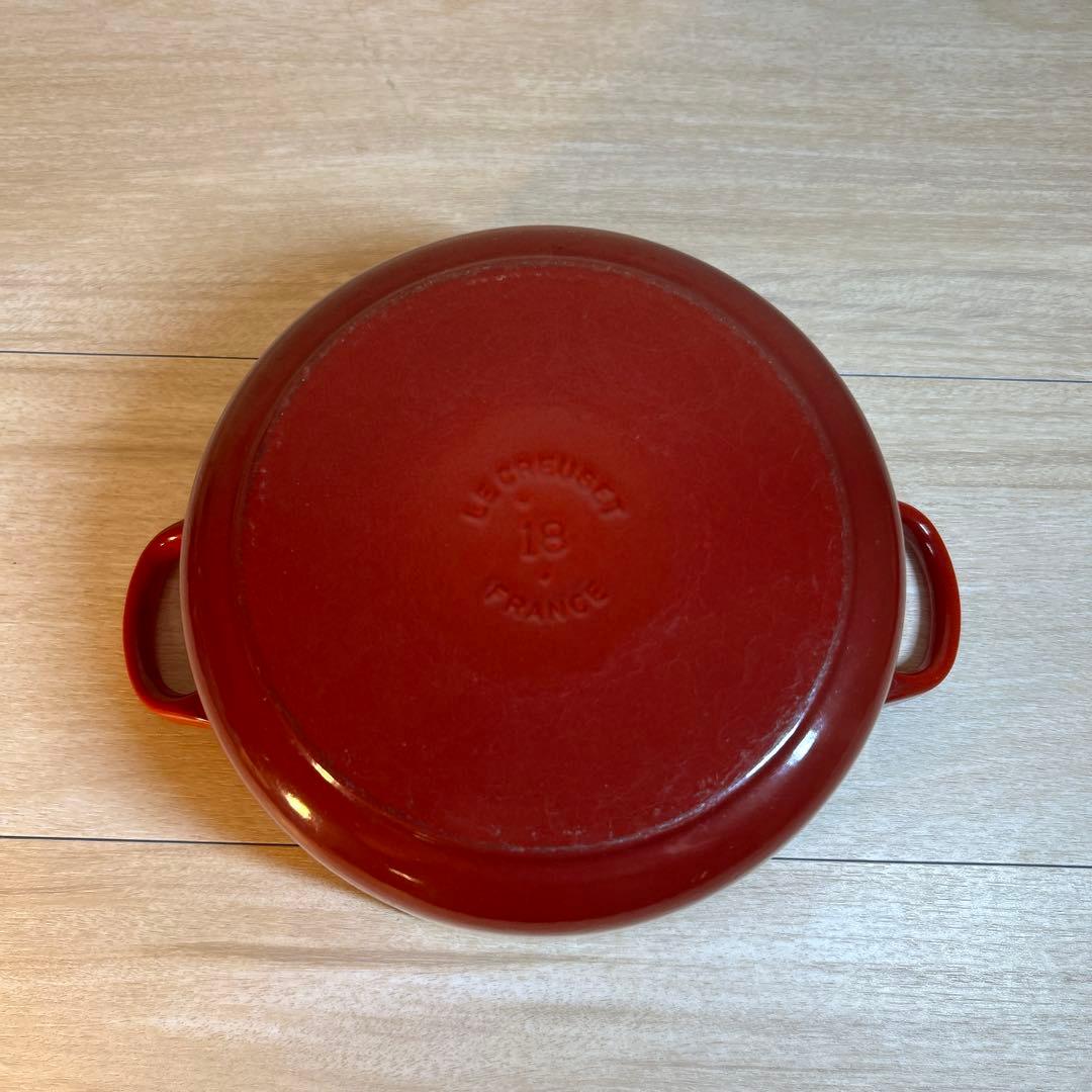 ルクルーゼ　ココットロンド　18cm チェリーレッド　両手鍋　鍋