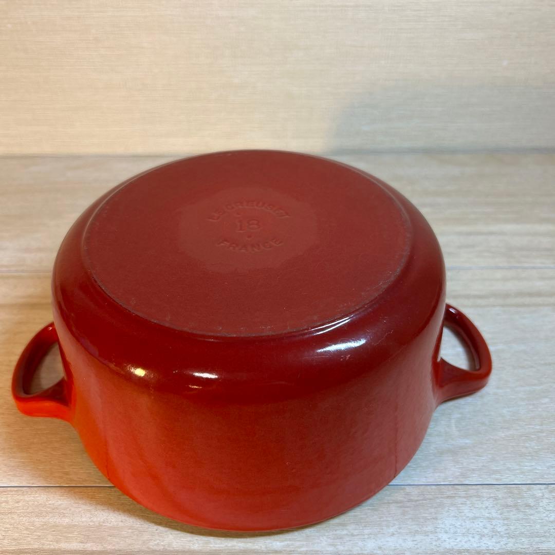 ルクルーゼ　ココットロンド　18cm チェリーレッド　両手鍋　鍋