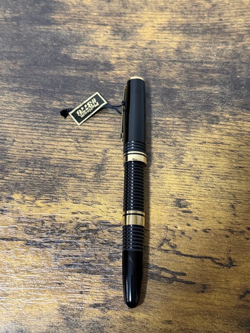 新品未使用　初期型　ギャザード　丸ニブ　14金　F プラチナ　万年筆　JIS刻印