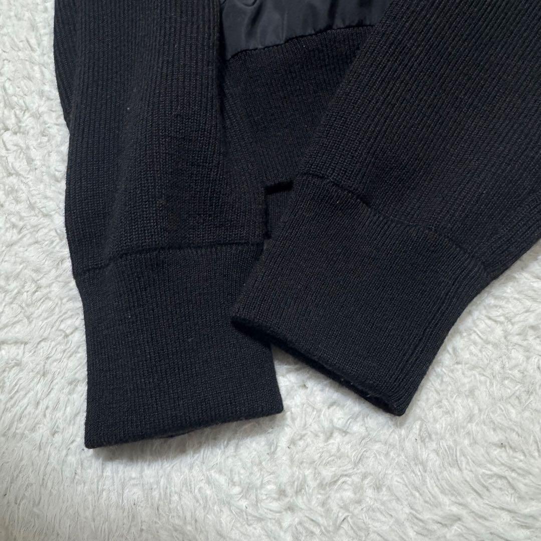 美品 MONCLER モンクレール ハイブリッド ナイロンパーカー ニット