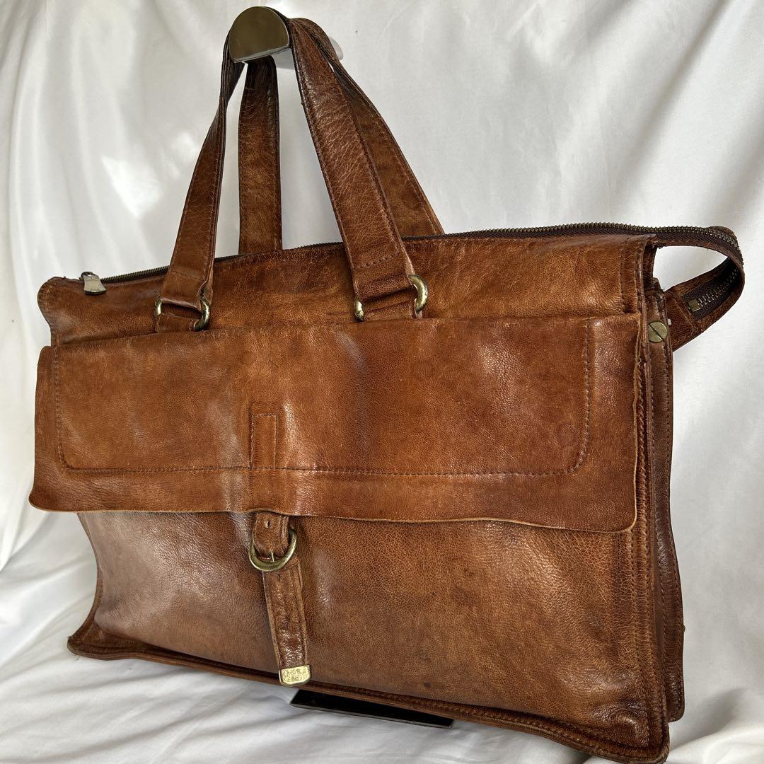 【希少】dan genten ビジネスバッグ ブリーフケース オールレザー A4