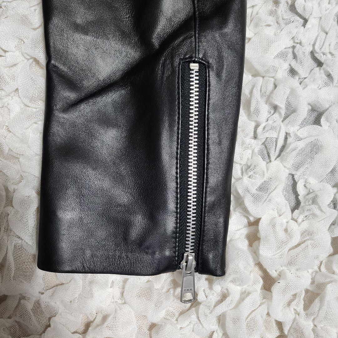 りんご新品未使用 ポッシュアロマ シングルライダース レザージャケットXL