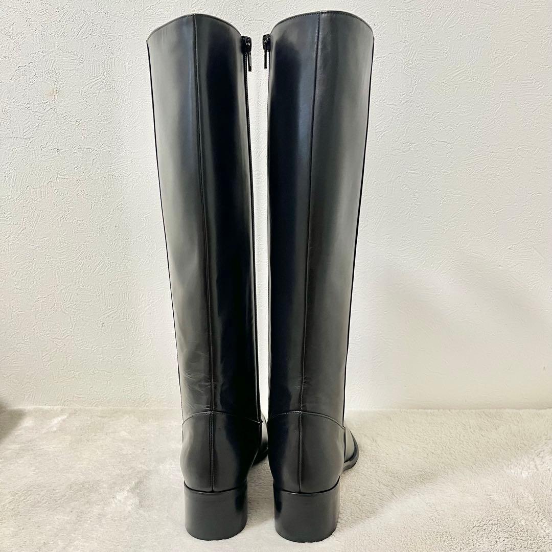 【未使用】theory luxe ロングブーツ　レザー　ブラック