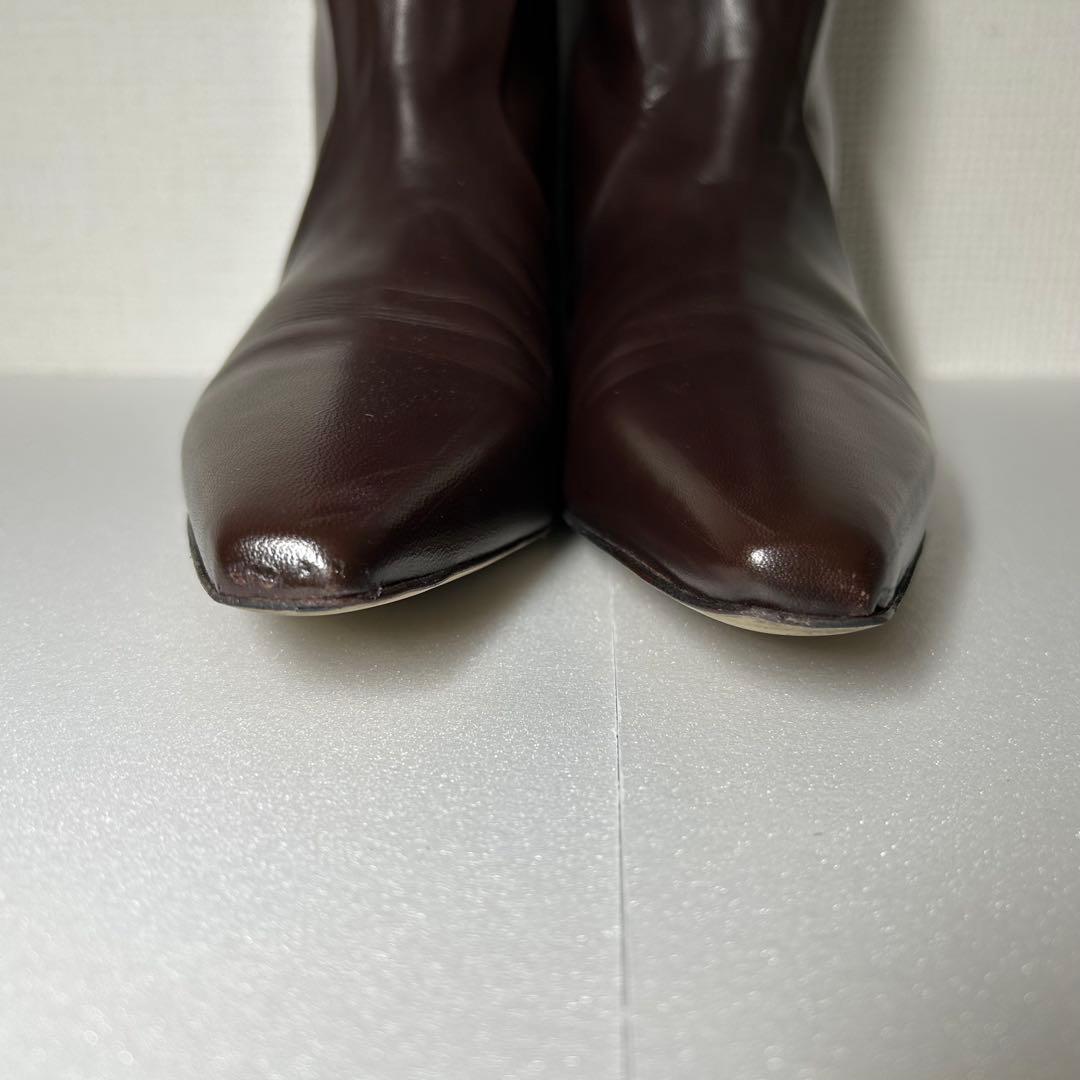 【箱付き】CORSOROMA9 ロングブーツ インヒール ブラウン