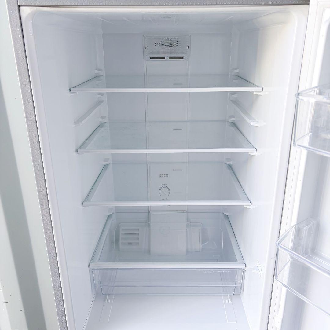 配送設置無料！おしゃれグレー純正AQUA大容量スリム冷蔵庫！完動超美品！