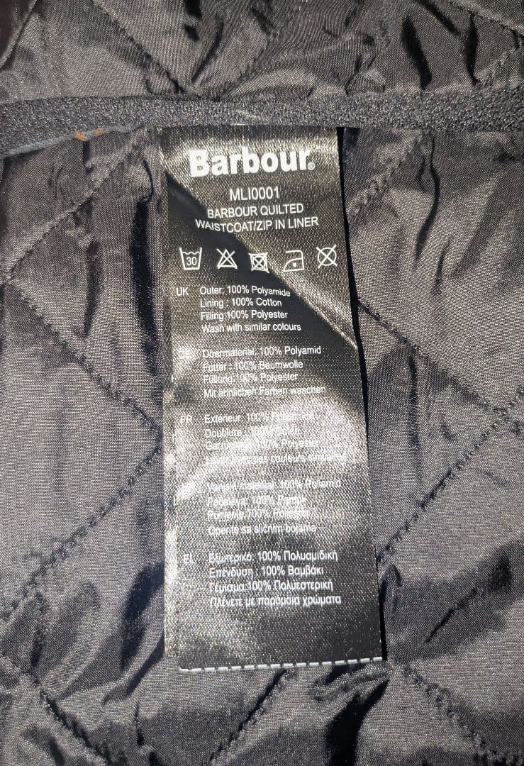 新品未使用　バブアー　純正キルティングライナー　ブラック　42