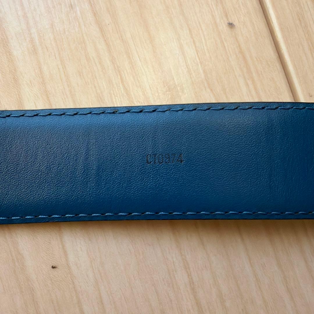 LOUIS VUITTON 全長約90cm エピ サンチュール レザーベルト　青