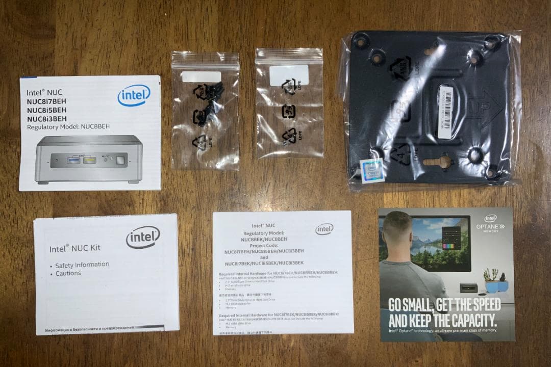 INETL NUC NUC8i7BEH+SSD M.2 500GB+メモリ8GB