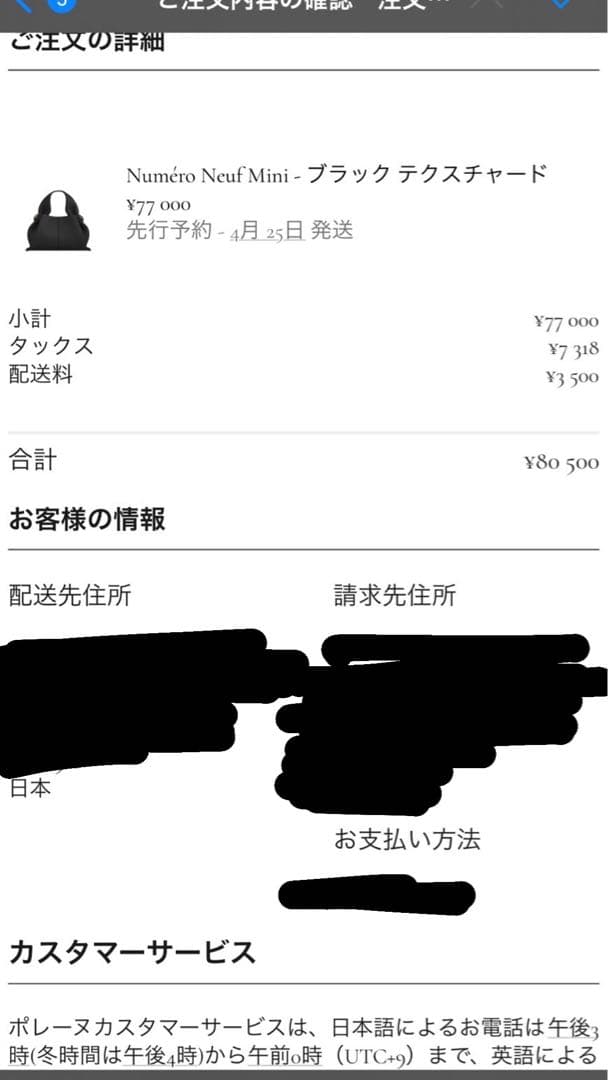 ポレーヌ　ハンドバッグ　ブラック