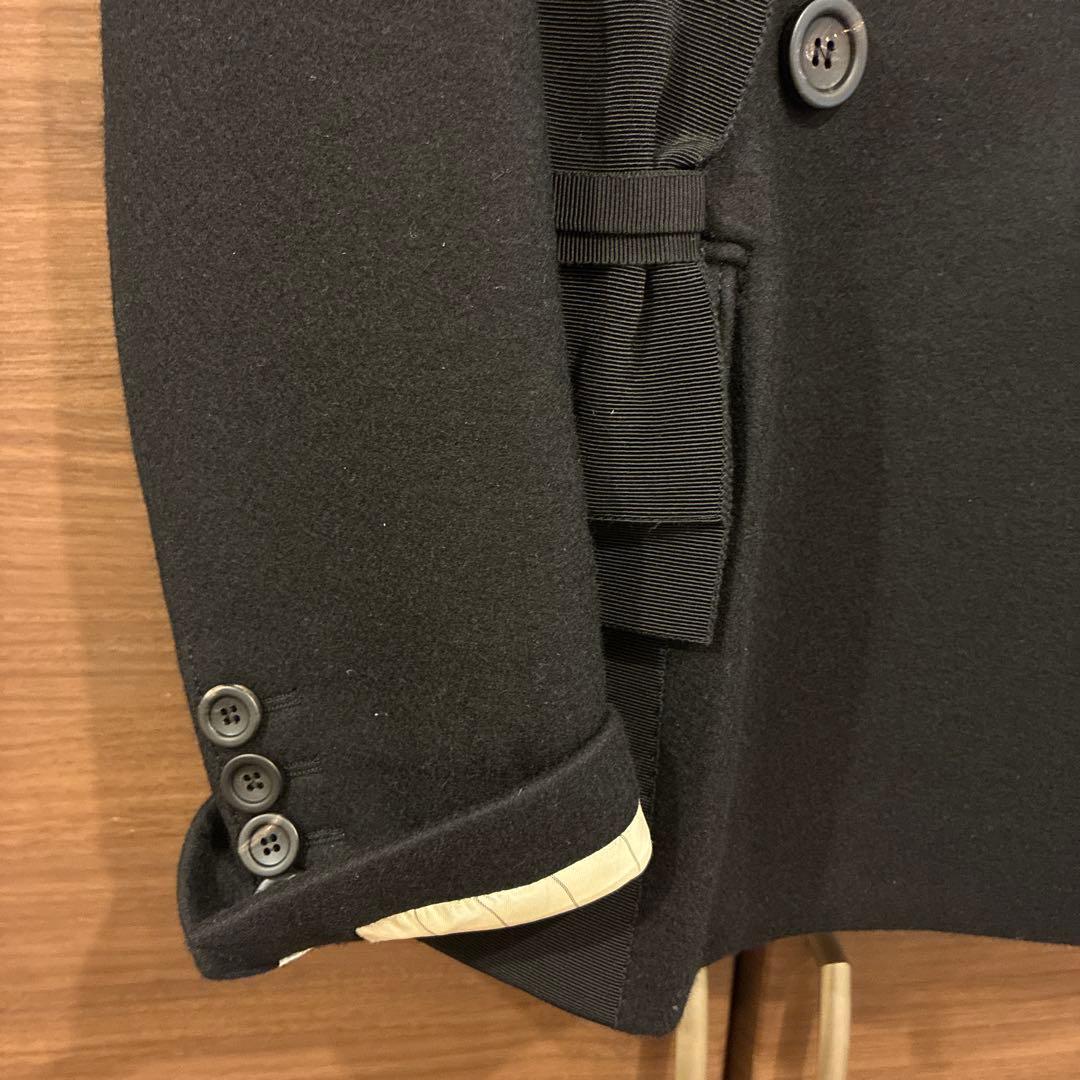 mayu 　PRADA ピーコート　ショートコート　ブラック　40 リボン