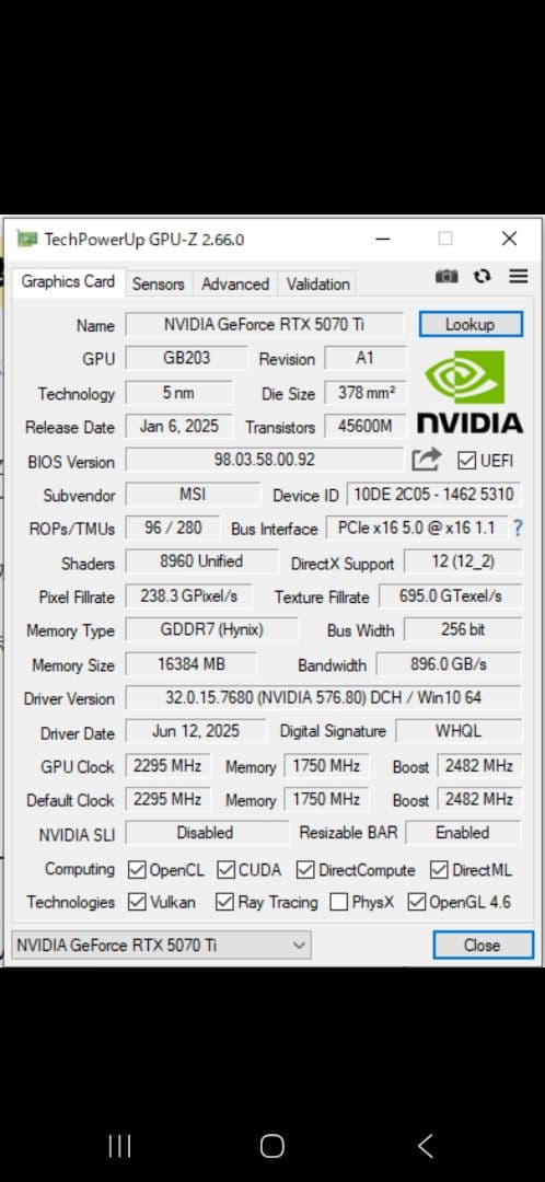 グラフィックボード・グラボ・ビデオカード MSI GEFORCE RTX 5070 Ti VENTUS 3X