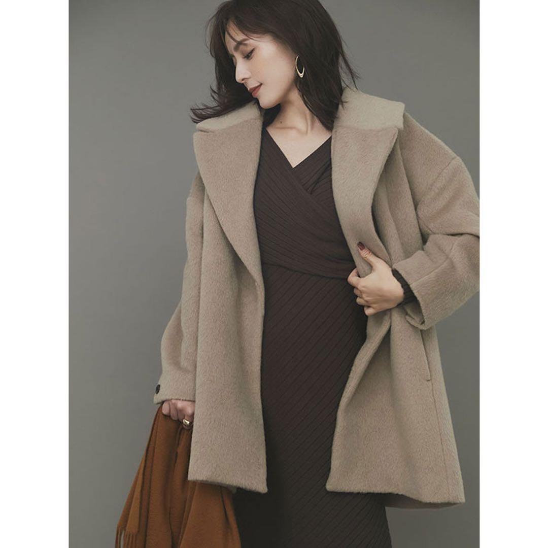 【miiさま専用】新品タグ付きanuansシャギーカラービッグコート