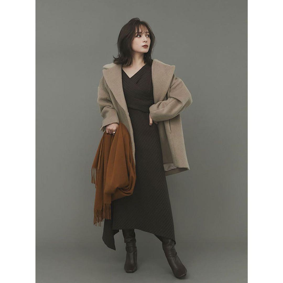 【miiさま専用】新品タグ付きanuansシャギーカラービッグコート