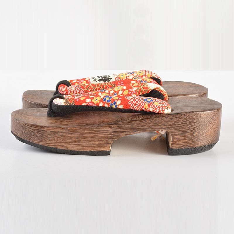 和装小物　焼桐下駄　女性用　小紋柄鼻緒　60足まとめて　M　6254A