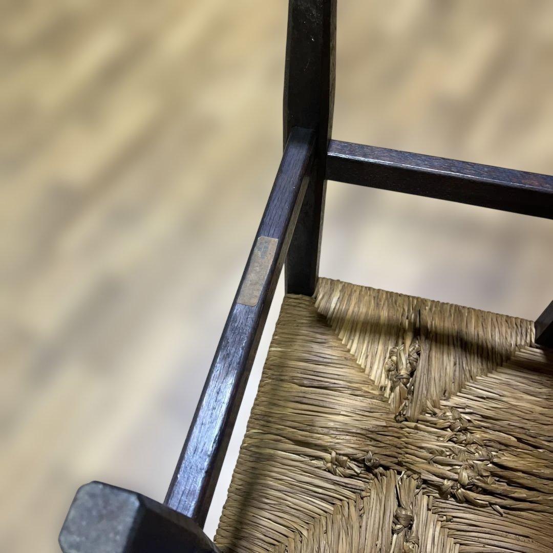 【松本民芸家具】ラッシスツール ◆ラッシ編み◇希少A