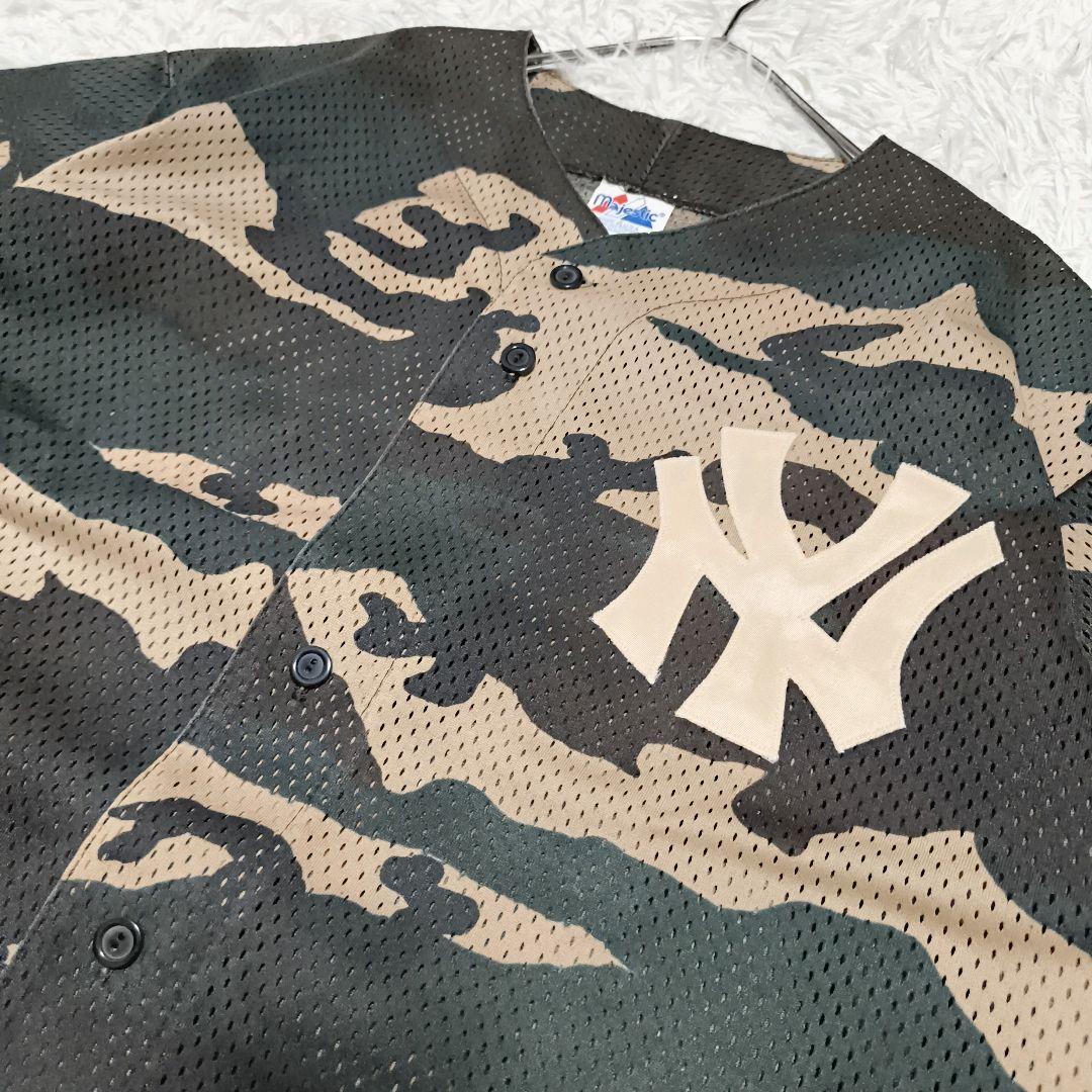 USA製 ニューヨークヤンキース カモフラ シャツ