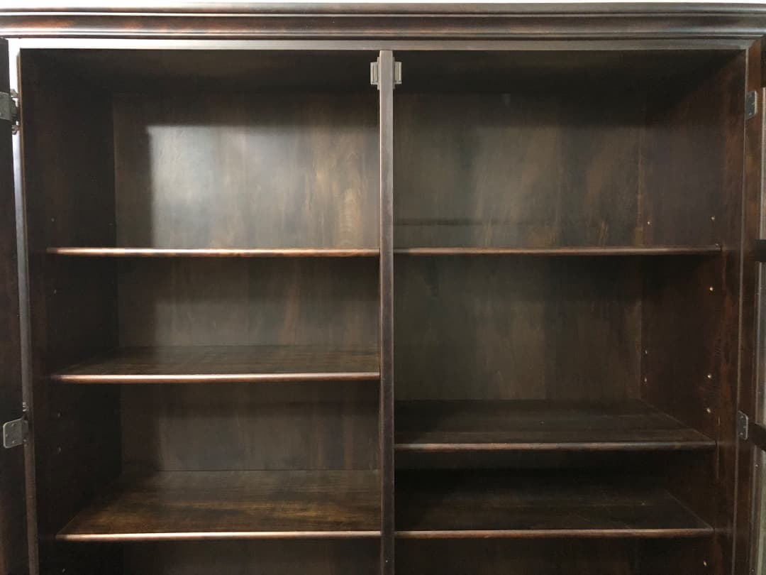 【たのメル便　送料込み】木製ガラス扉キャビネット 書棚 食器棚