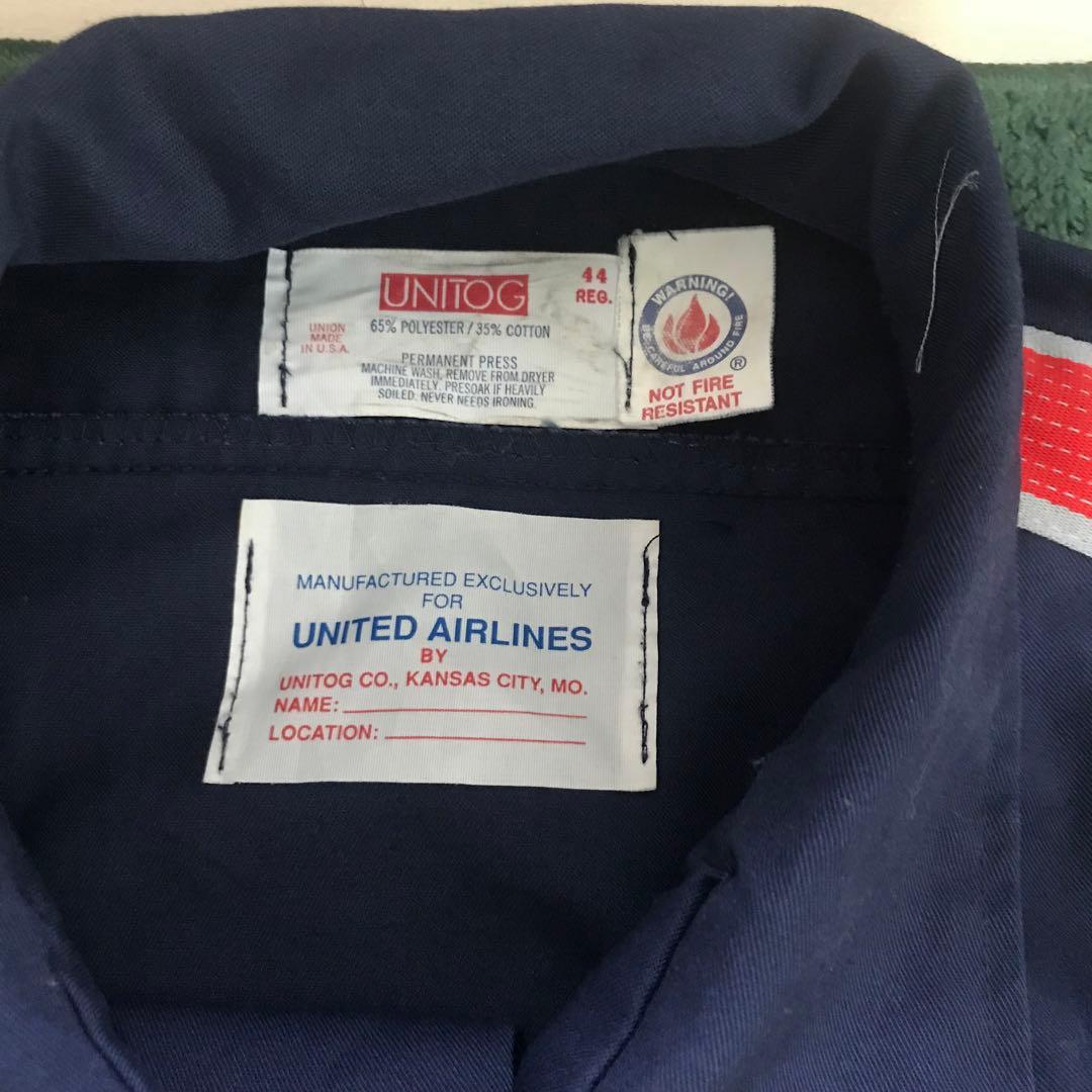 希少　ユナイテッド航空　整備士　メカニック　つなぎ　オーバーオール　年代物