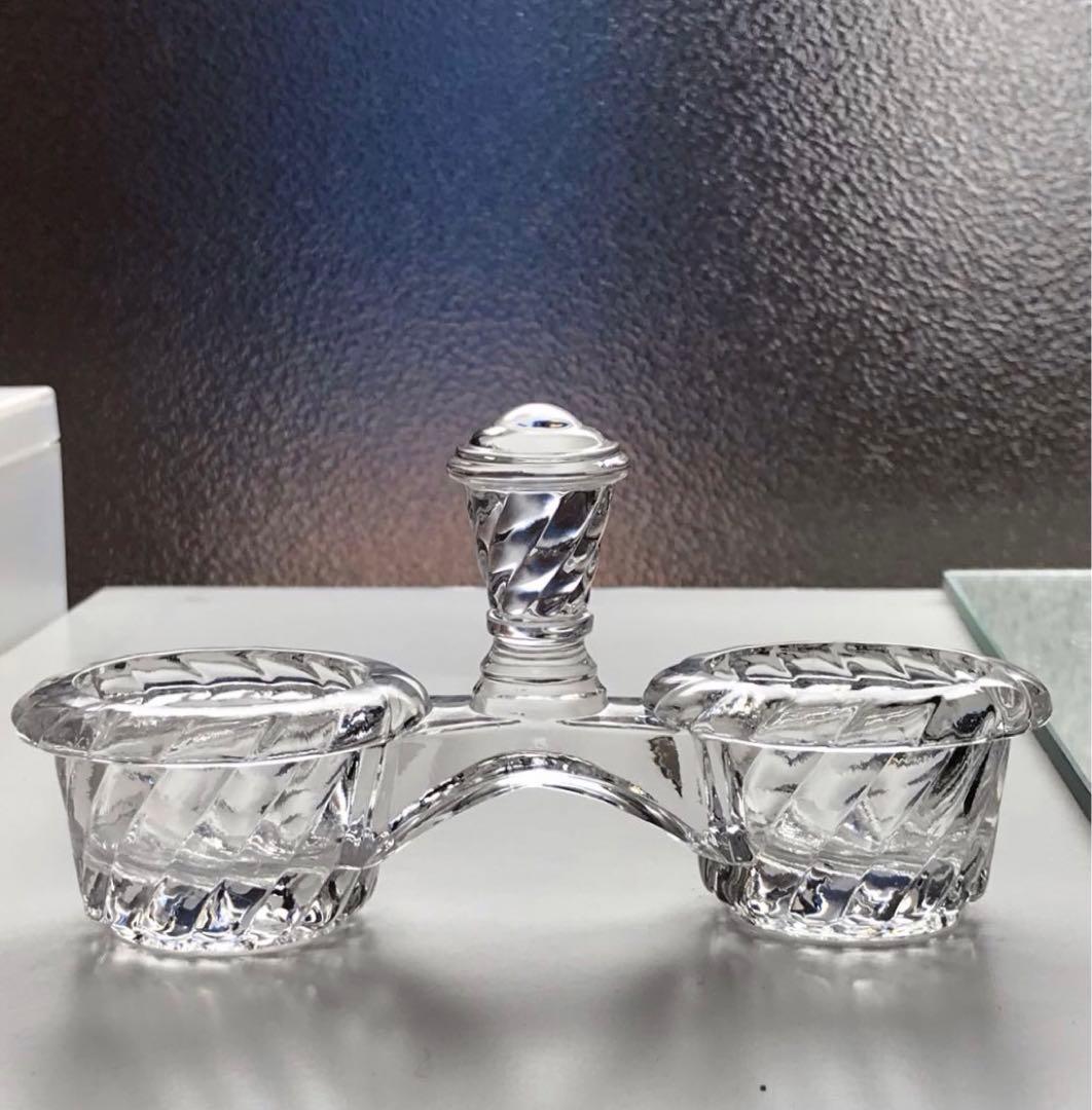 極稀少オールドバカラ Baccaratバンブー Bambou★塩入れ★クリスタル