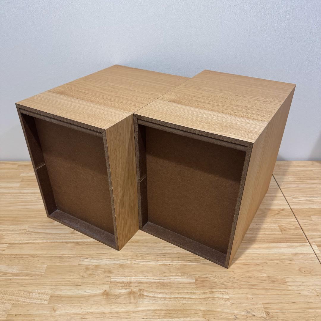 無印良品・木製収納ケース・引出式・２段・オーク材　2個セット （B）