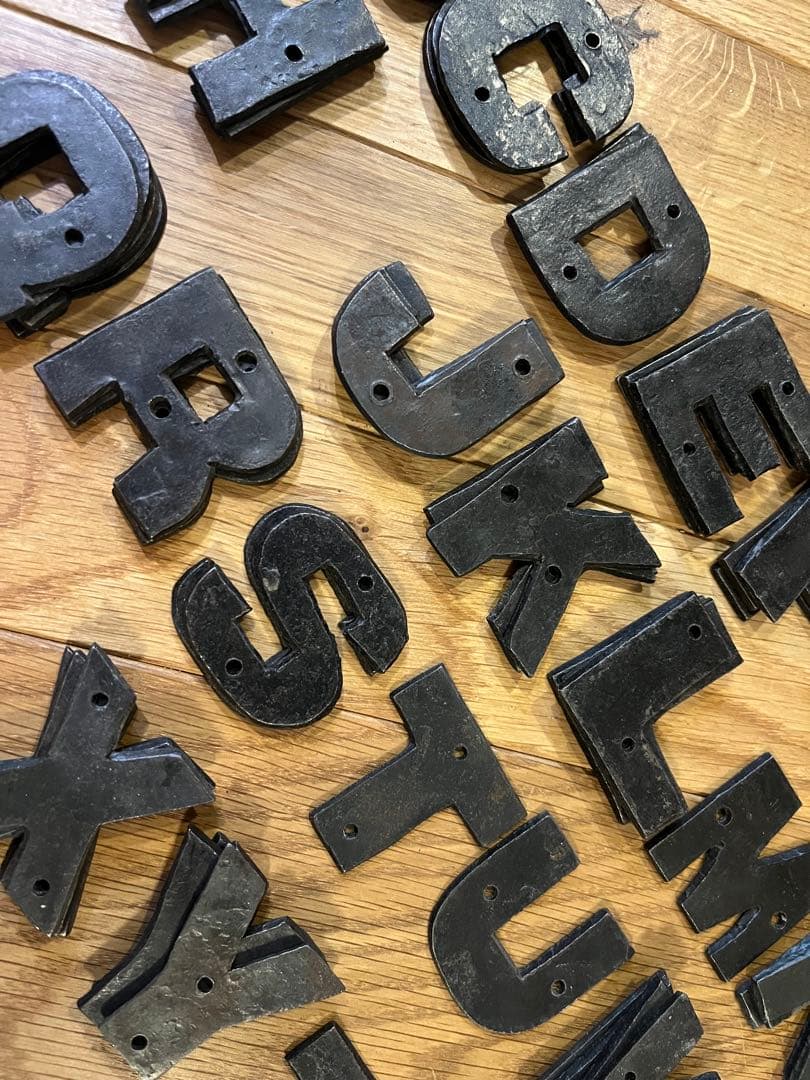 （まとめ売り）アイアンアルファベット#ハウスナンバー　69個　#diy