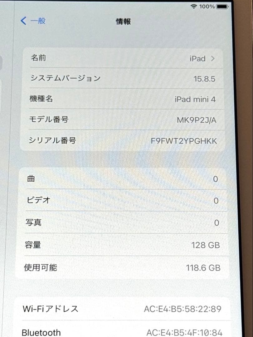 iPad本体 Apple iPad mini 4 Wi-Fi 128GB MK9P2J/A