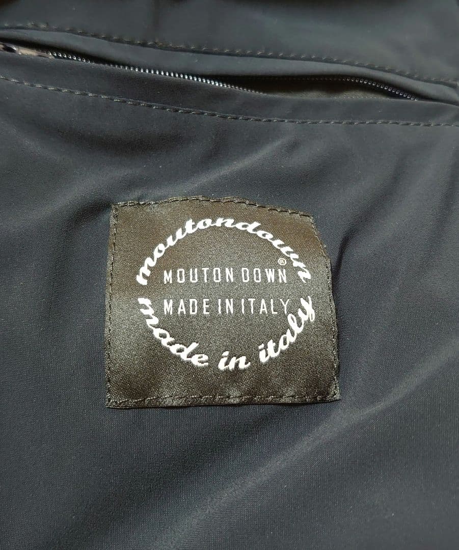 エンメティ GART 48 紺 ダウン ムートン スエード ジャケット