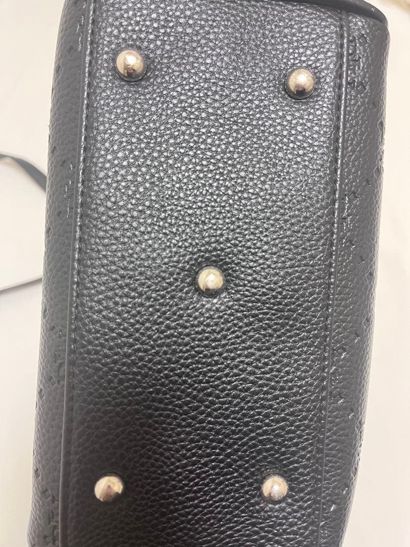 pium ピウム モノグラムミニボストンバッグ ブラック