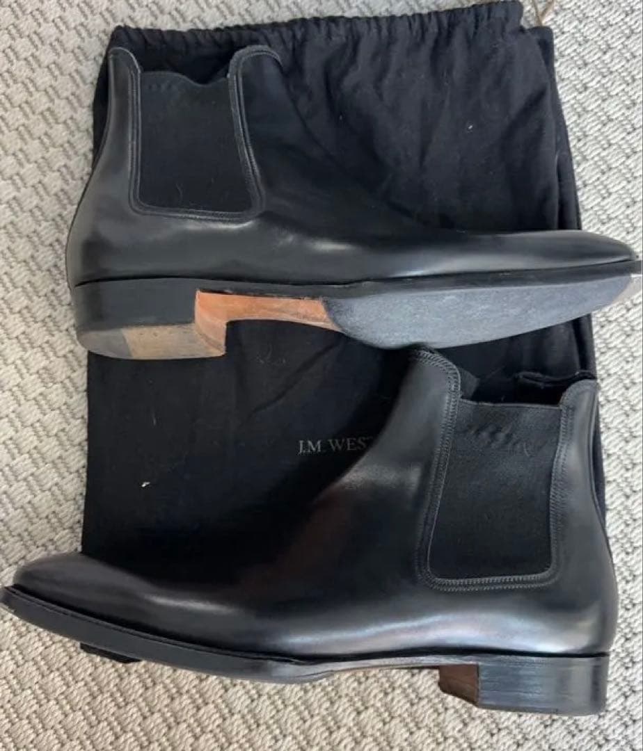27日までで終了J.M.Weston チェルシーブーツ 収納袋とシューツリー付き