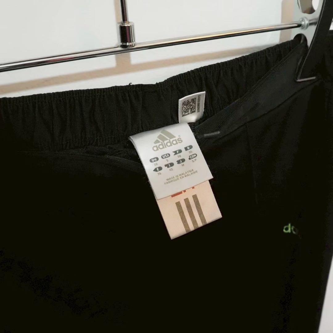 adidas ブラック グリーン ジャージパンツ トラックパンツ 古着