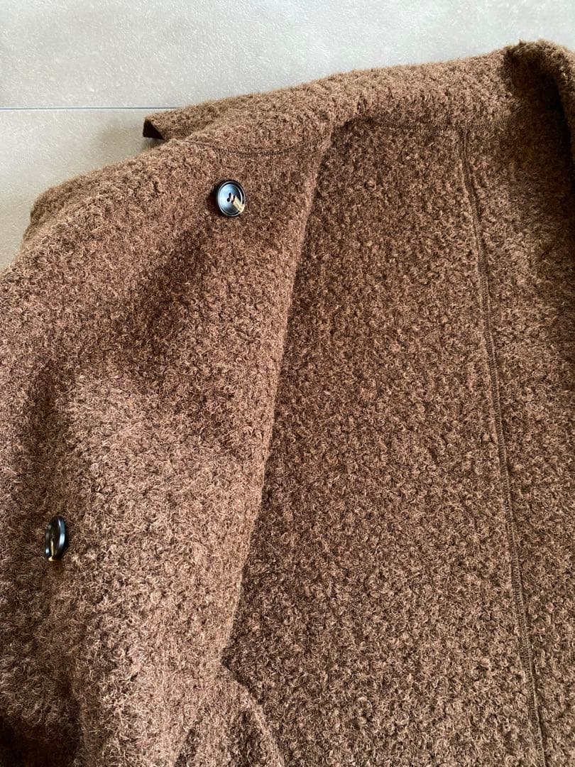 CYNICAL ボアスライバーニットリバーシブルコート　ジャケット　ブラウン